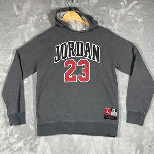 Jordan 23 Graphic Hoodie Dark Gray Youth Kids Size XL Cotton Blend